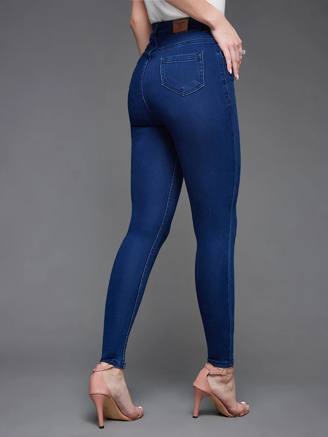 CHASEstretch™ Navy-Blue Skinny High-Rise Denim Jeans