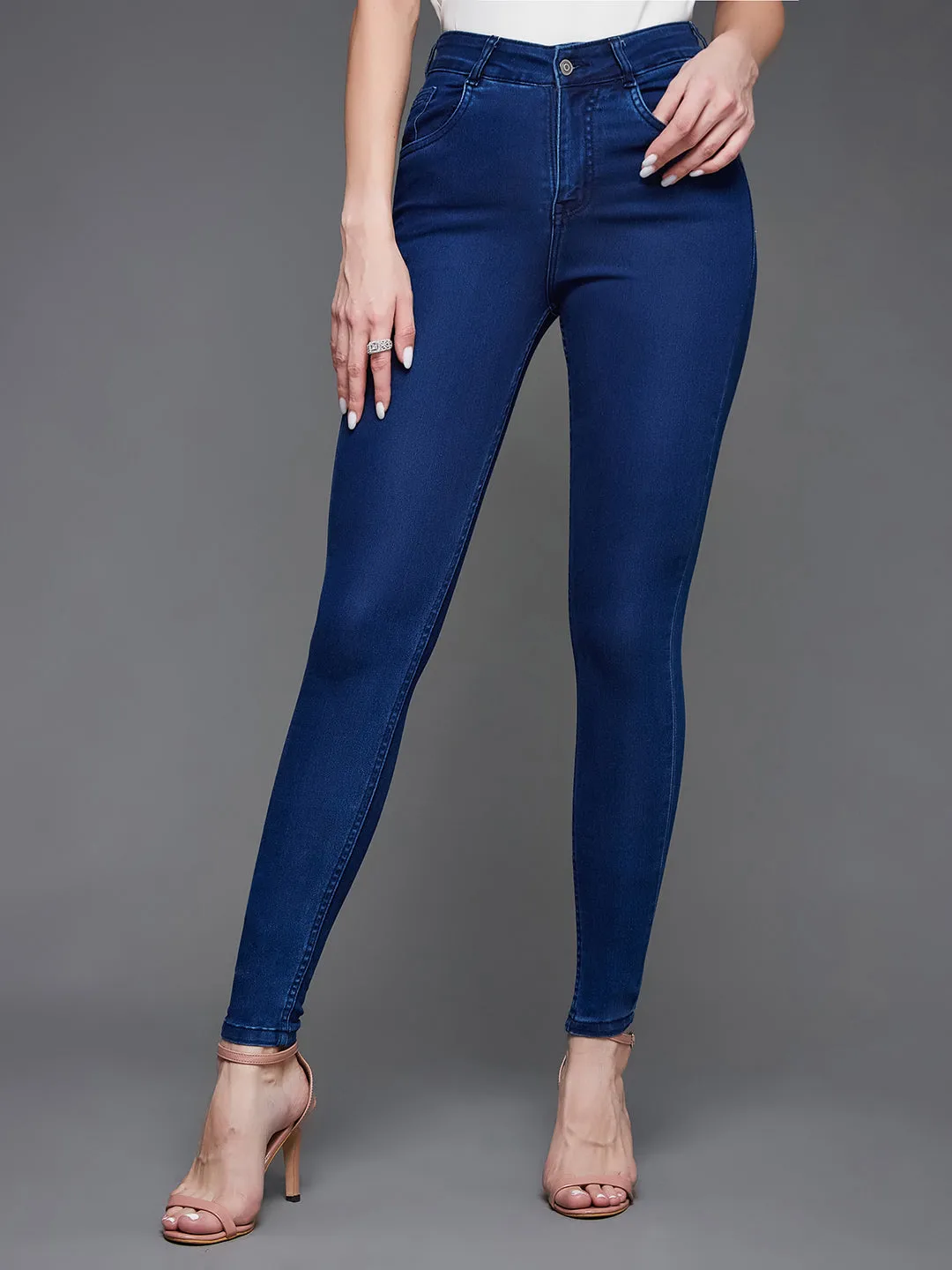 CHASEstretch™ Navy-Blue Skinny High-Rise Denim Jeans