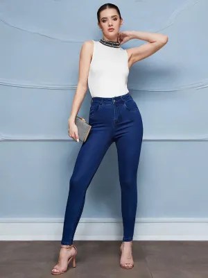 CHASEstretch™ Navy-Blue Skinny High-Rise Denim Jeans