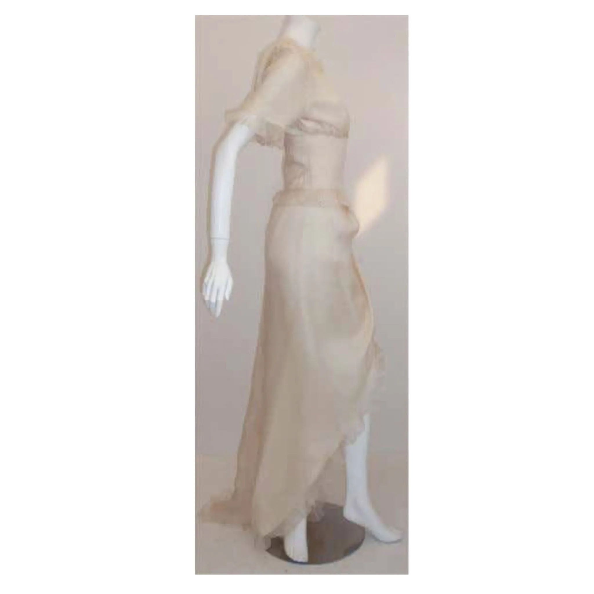 CHRISTIAN DIOR 1988 Cream Silk Gown Ensemble, Betsy Bloomingdale