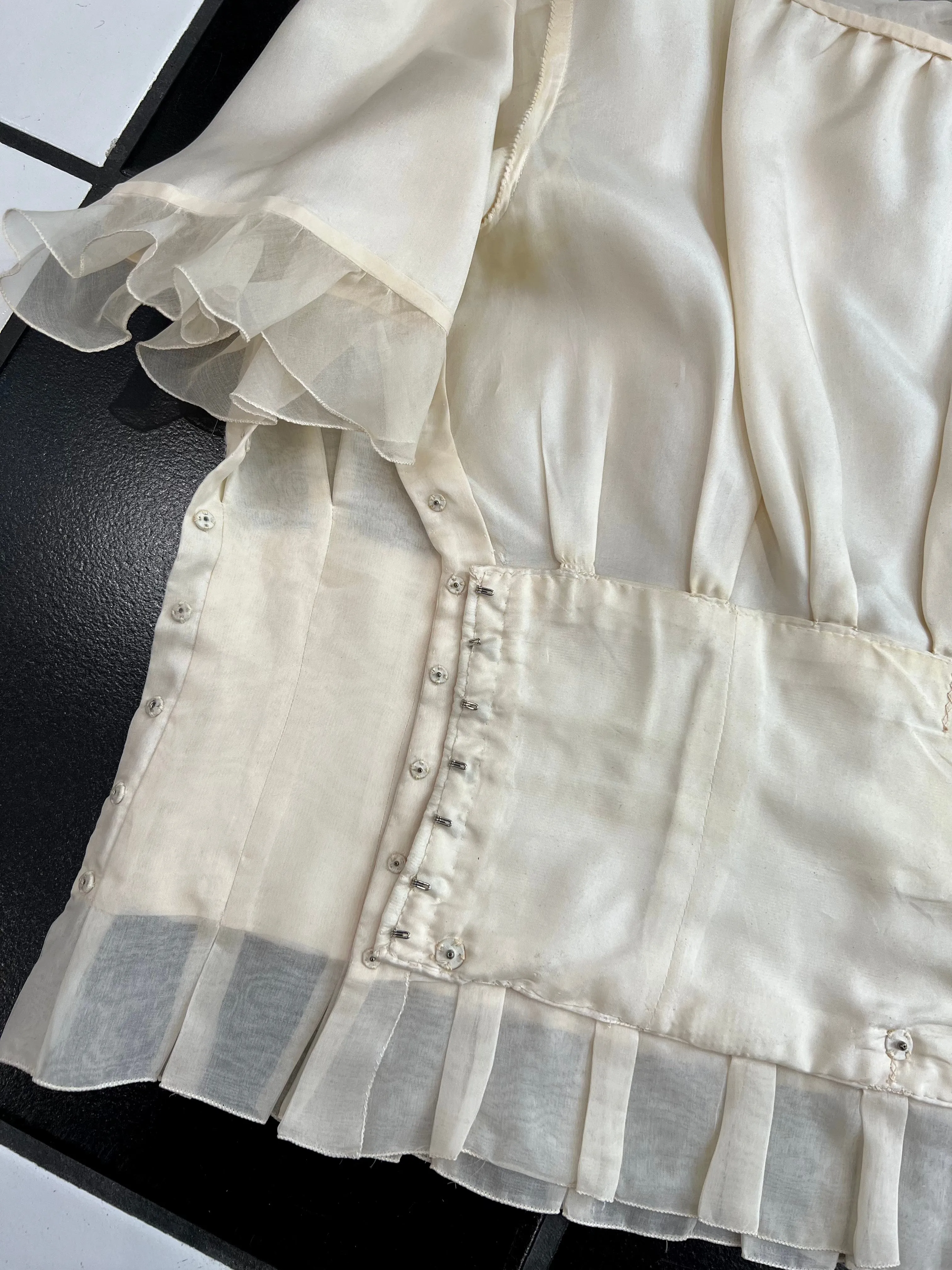 CHRISTIAN DIOR 1988 Cream Silk Gown Ensemble, Betsy Bloomingdale