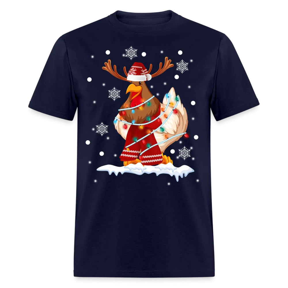 Christmas - Hen Indeer - Family Shirts Men, Woman Christmas T Shirts