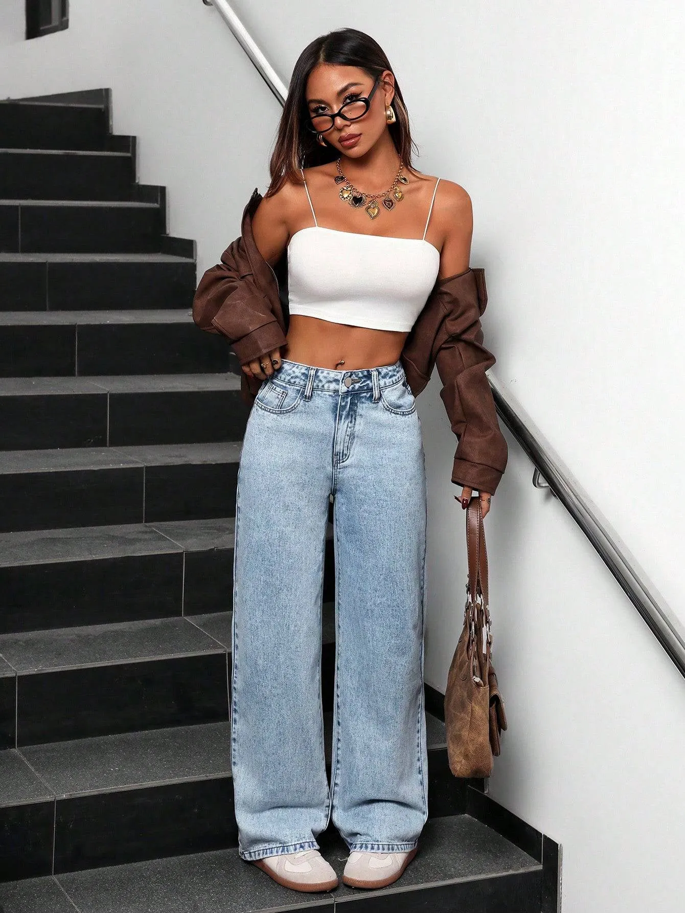 Cloud Wash Straight Fit Jeans