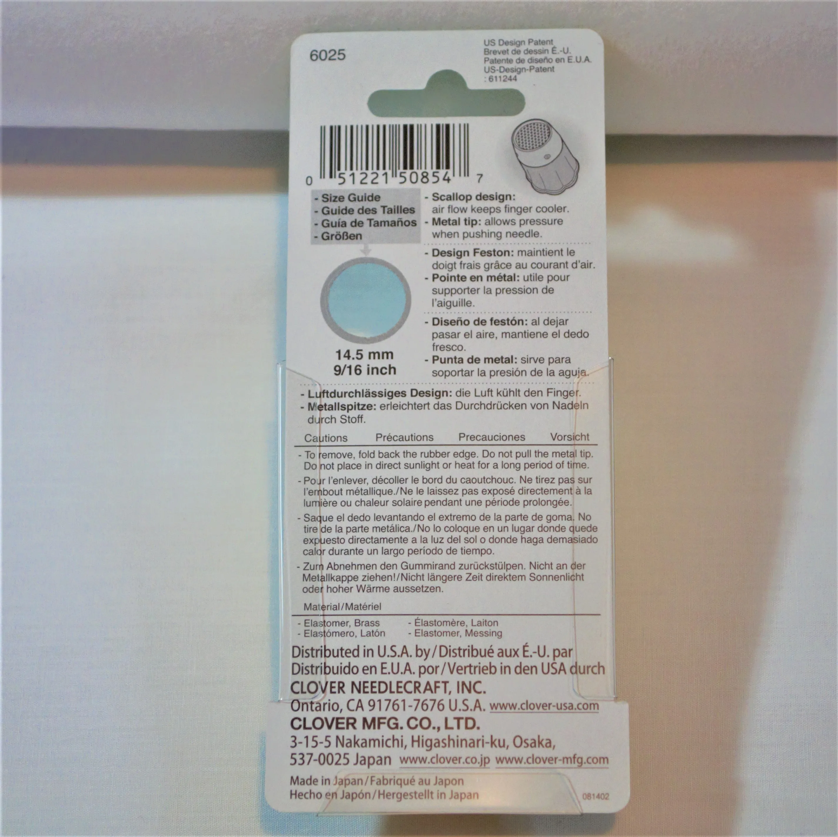 Clover Thimble Protect & Grip Small