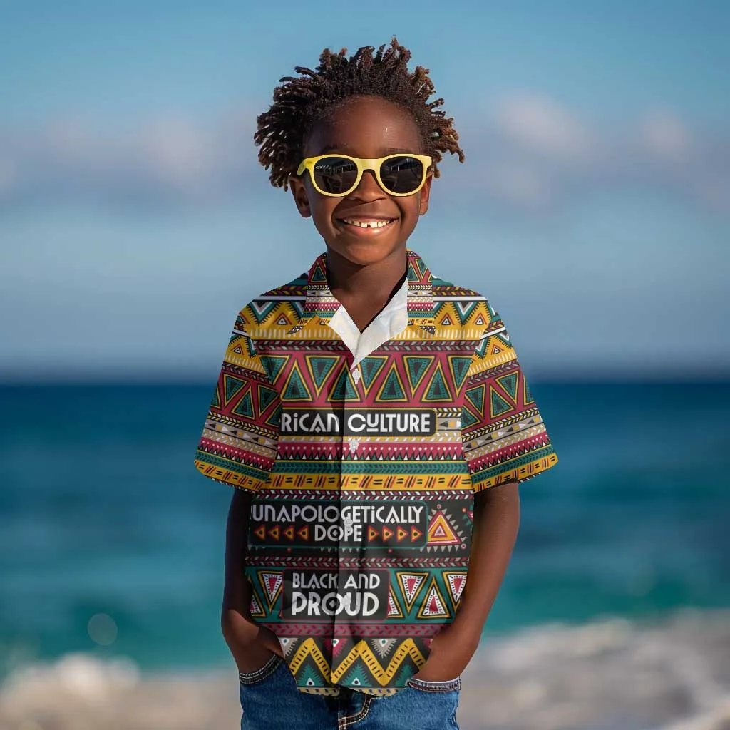 Colorful African Pattern Kid Hawaiian Shirt DT02
