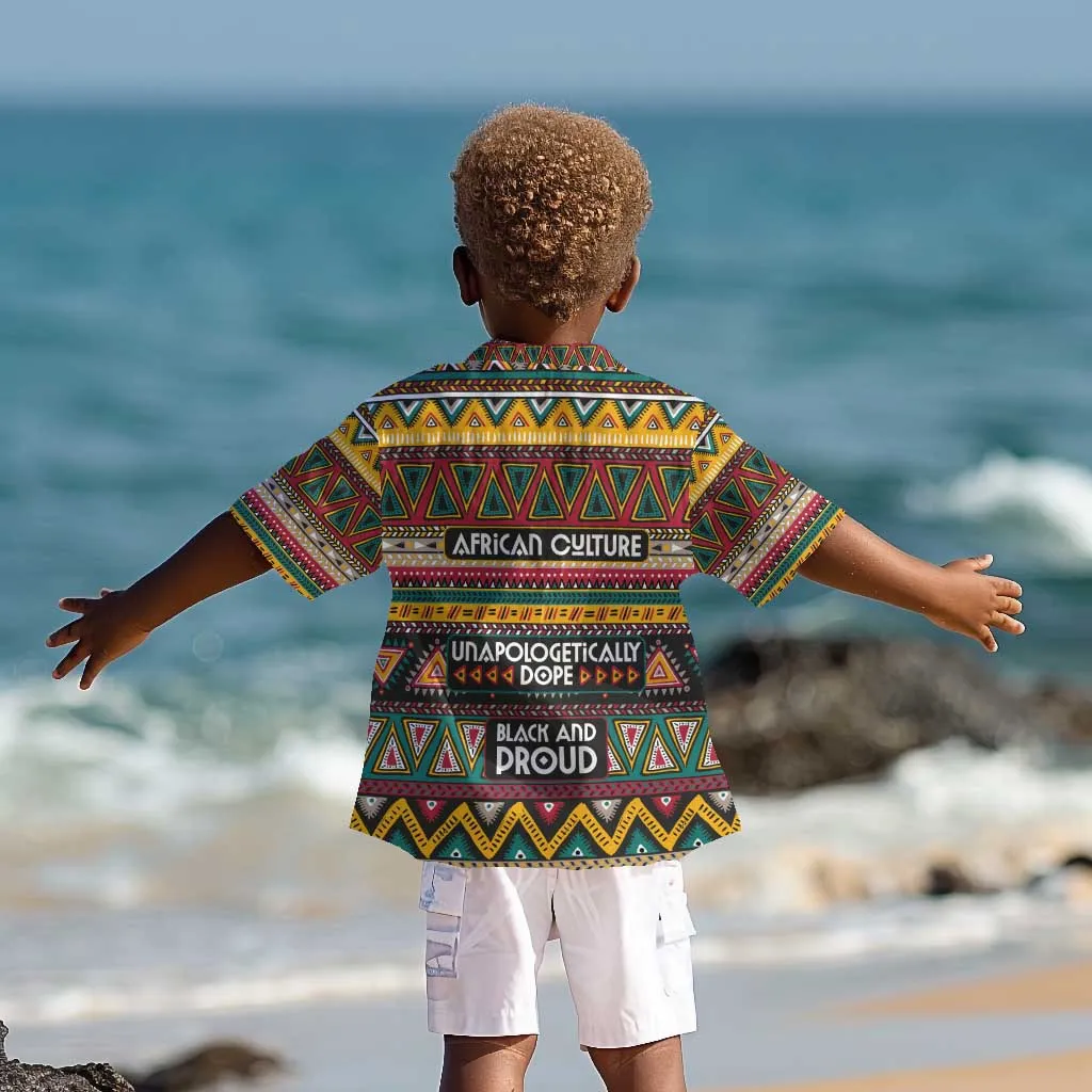 Colorful African Pattern Kid Hawaiian Shirt DT02
