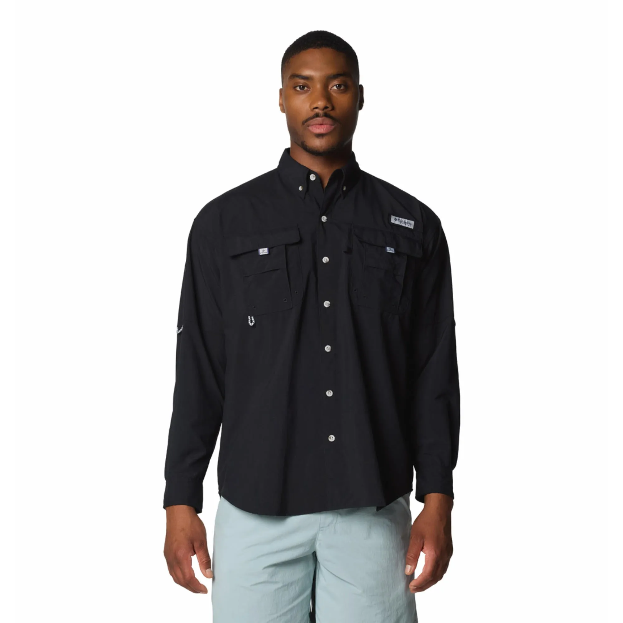 Columbia Mens Black Bahama II Long Sleeve Shirt