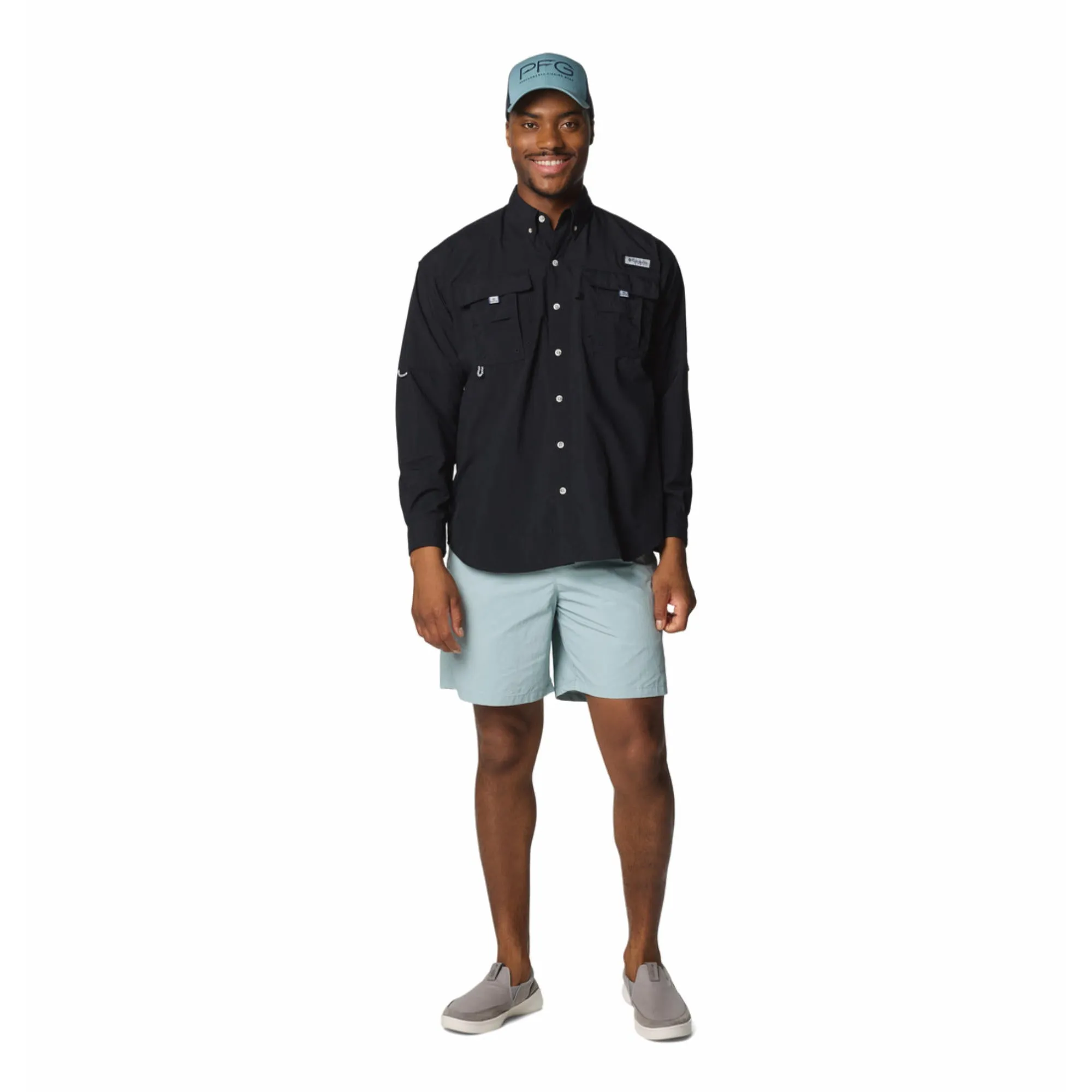 Columbia Mens Black Bahama II Long Sleeve Shirt