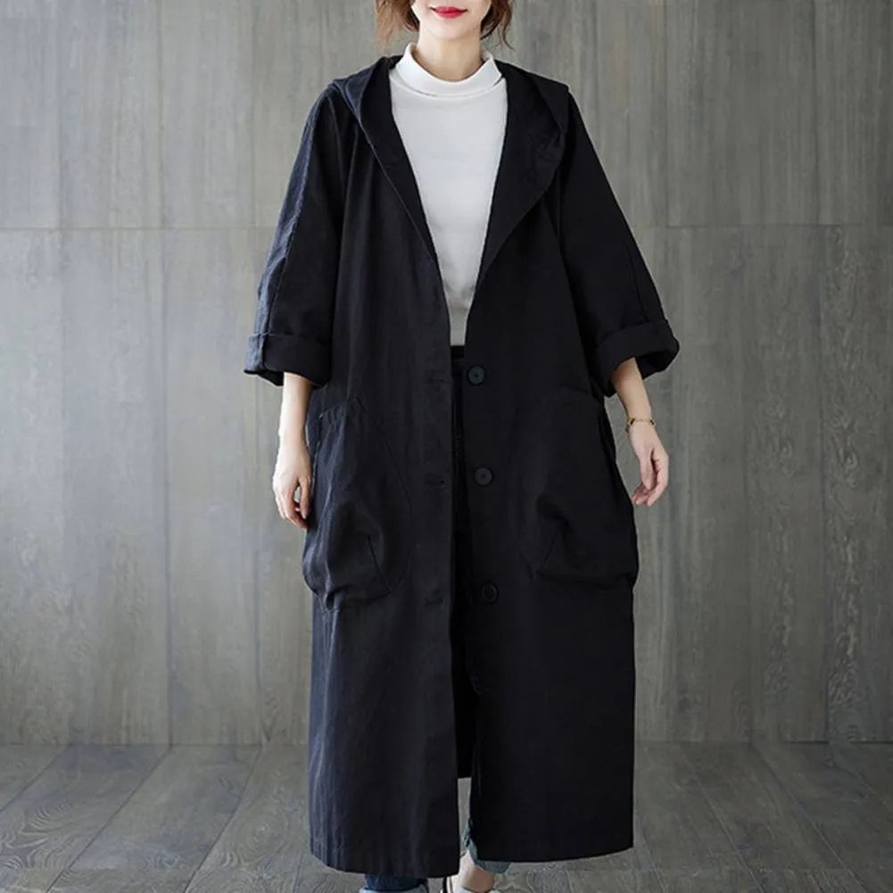 Cosy gabardine trench coat