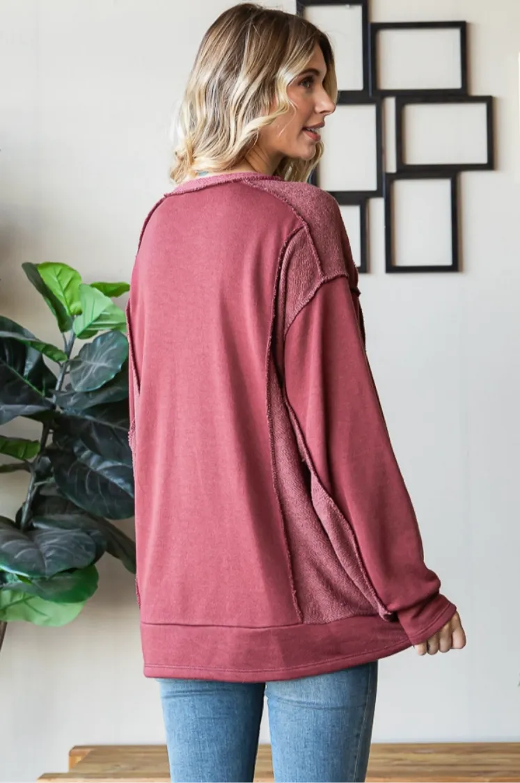 Cotton Drench Terry Pullover Sweater