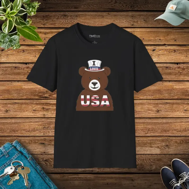 Cozy Bear Hug Independence Day Tee