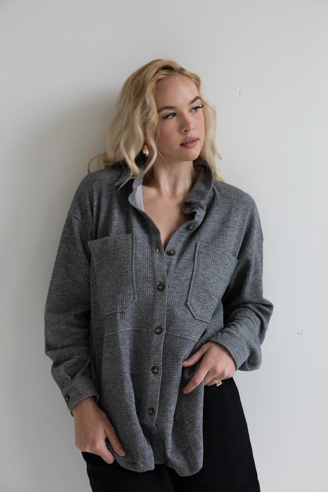 Cozy Knit Button-Up Sweater-Final Sale