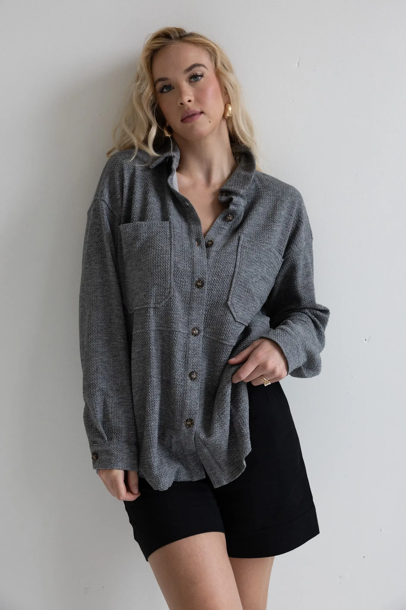 Cozy Knit Button-Up Sweater-Final Sale