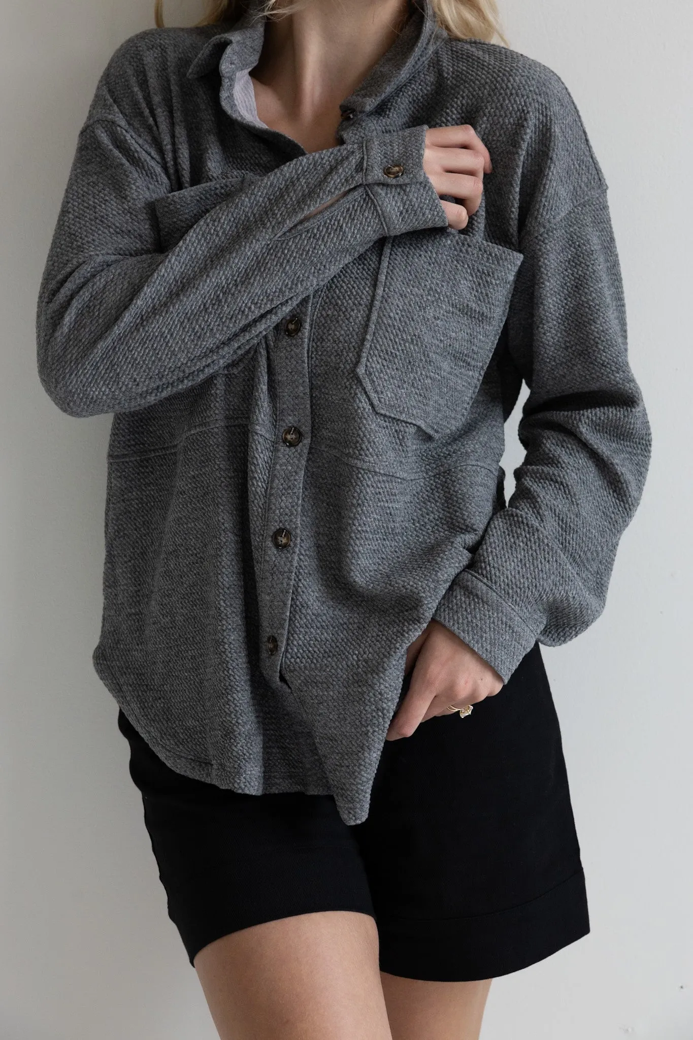 Cozy Knit Button-Up Sweater-Final Sale