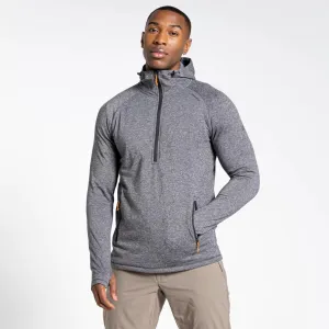 Craghoppers Men's Dynamic Hooded Half Zip Top - Black Pepper Marl