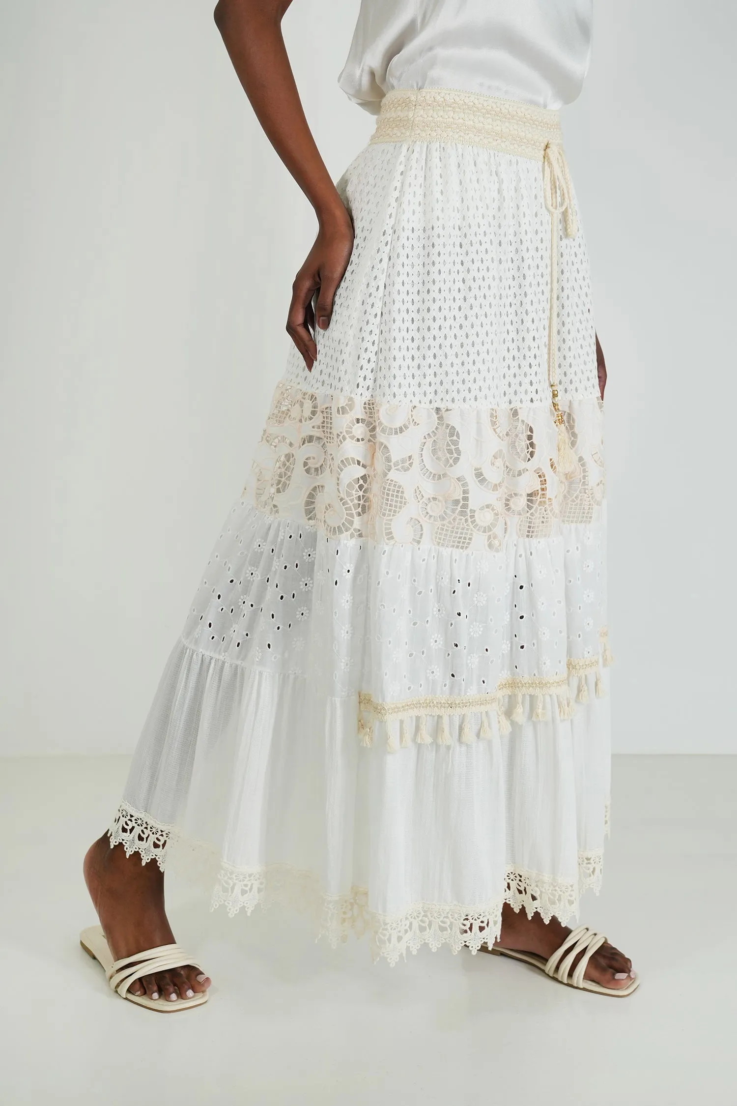 Cream Vicky Skirt