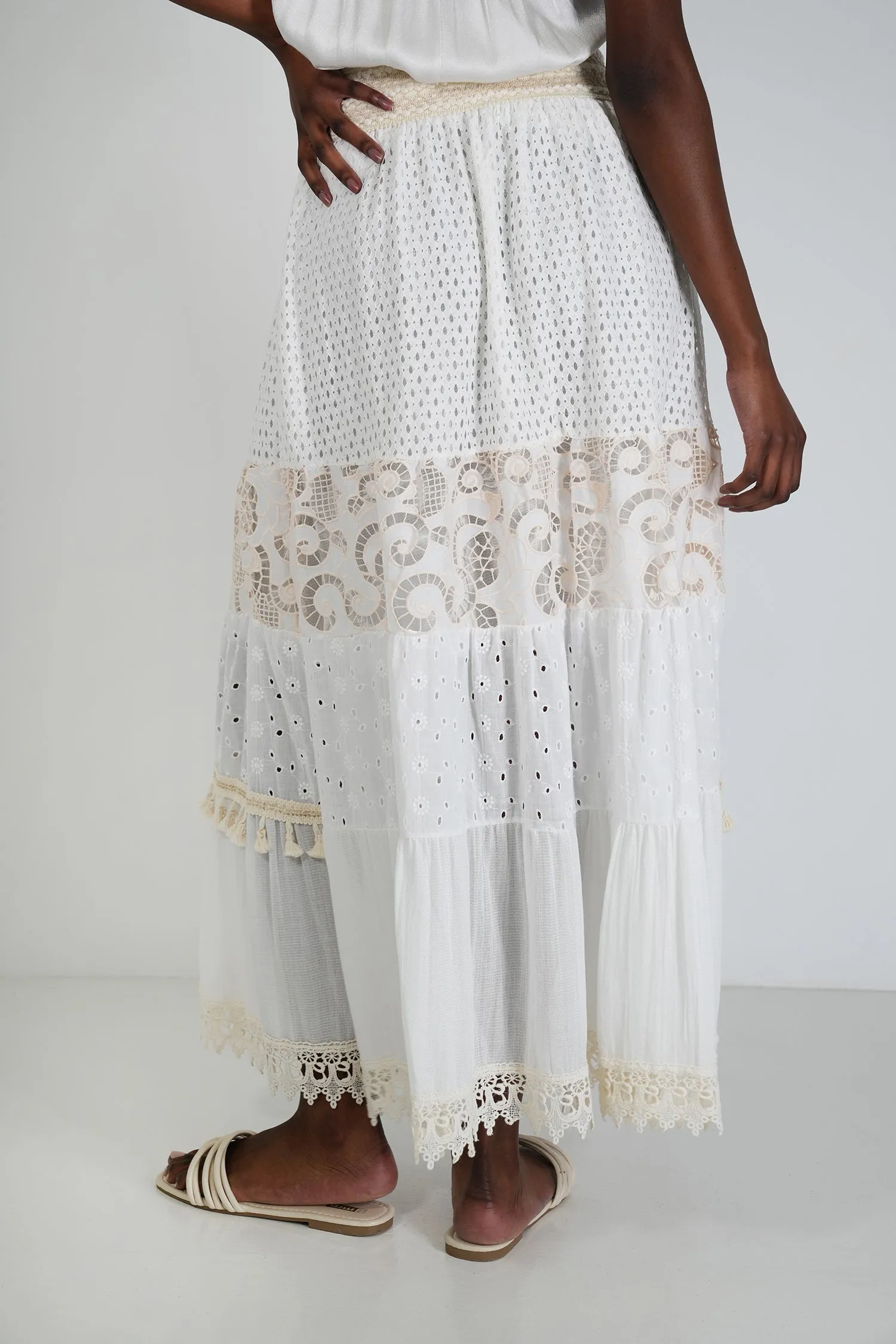 Cream Vicky Skirt