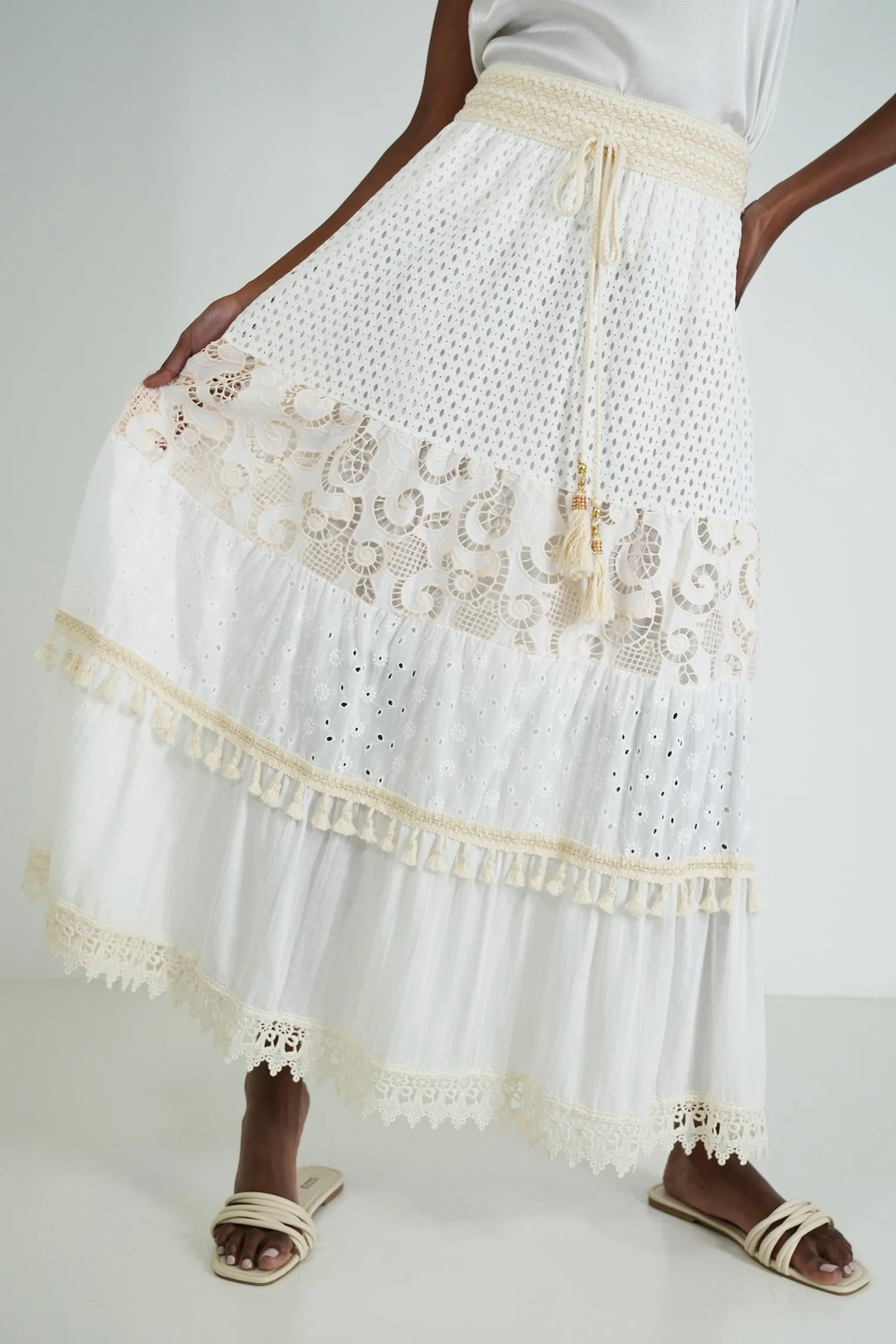 Cream Vicky Skirt