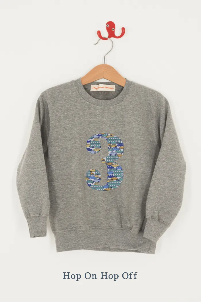 Create Your Own Personalised or Age Grey Sweatshirt
