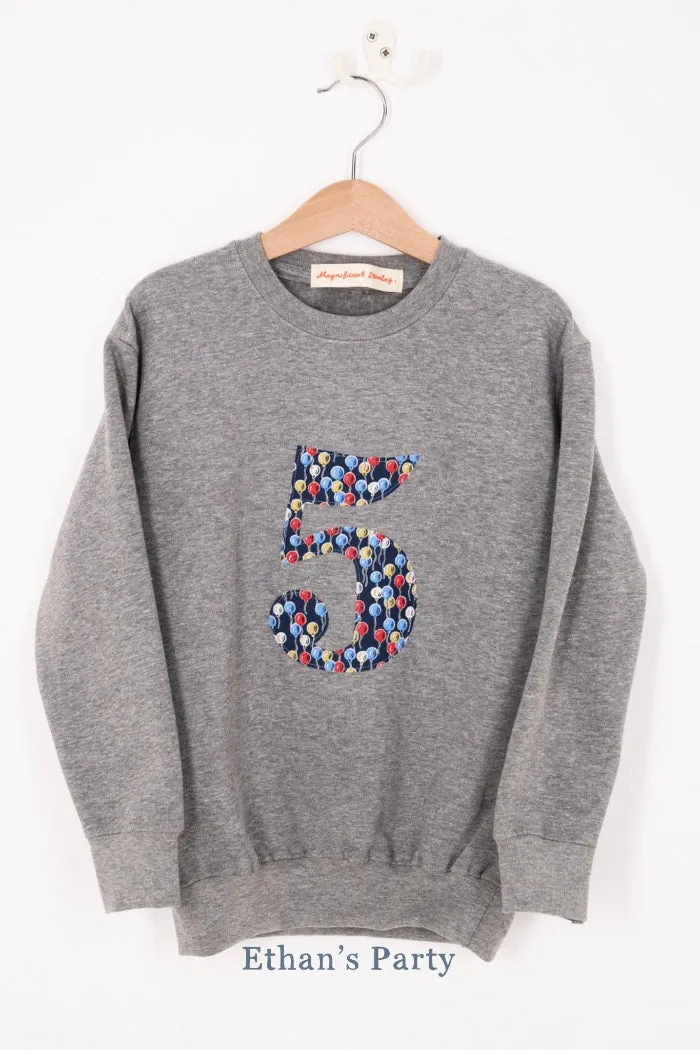 Create Your Own Personalised or Age Grey Sweatshirt