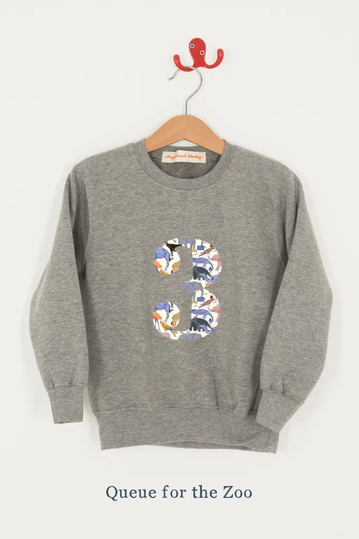 Create Your Own Personalised or Age Grey Sweatshirt
