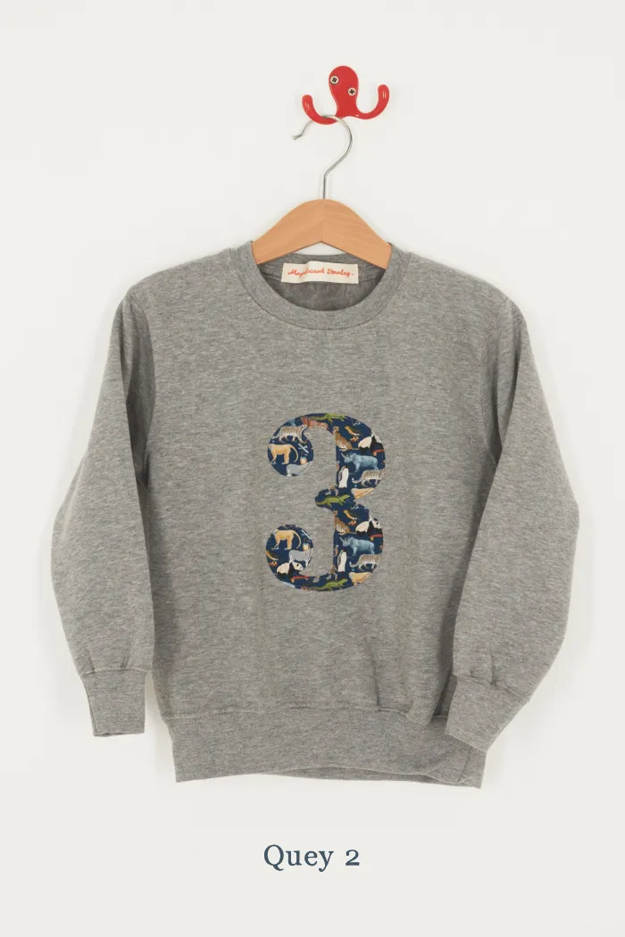 Create Your Own Personalised or Age Grey Sweatshirt