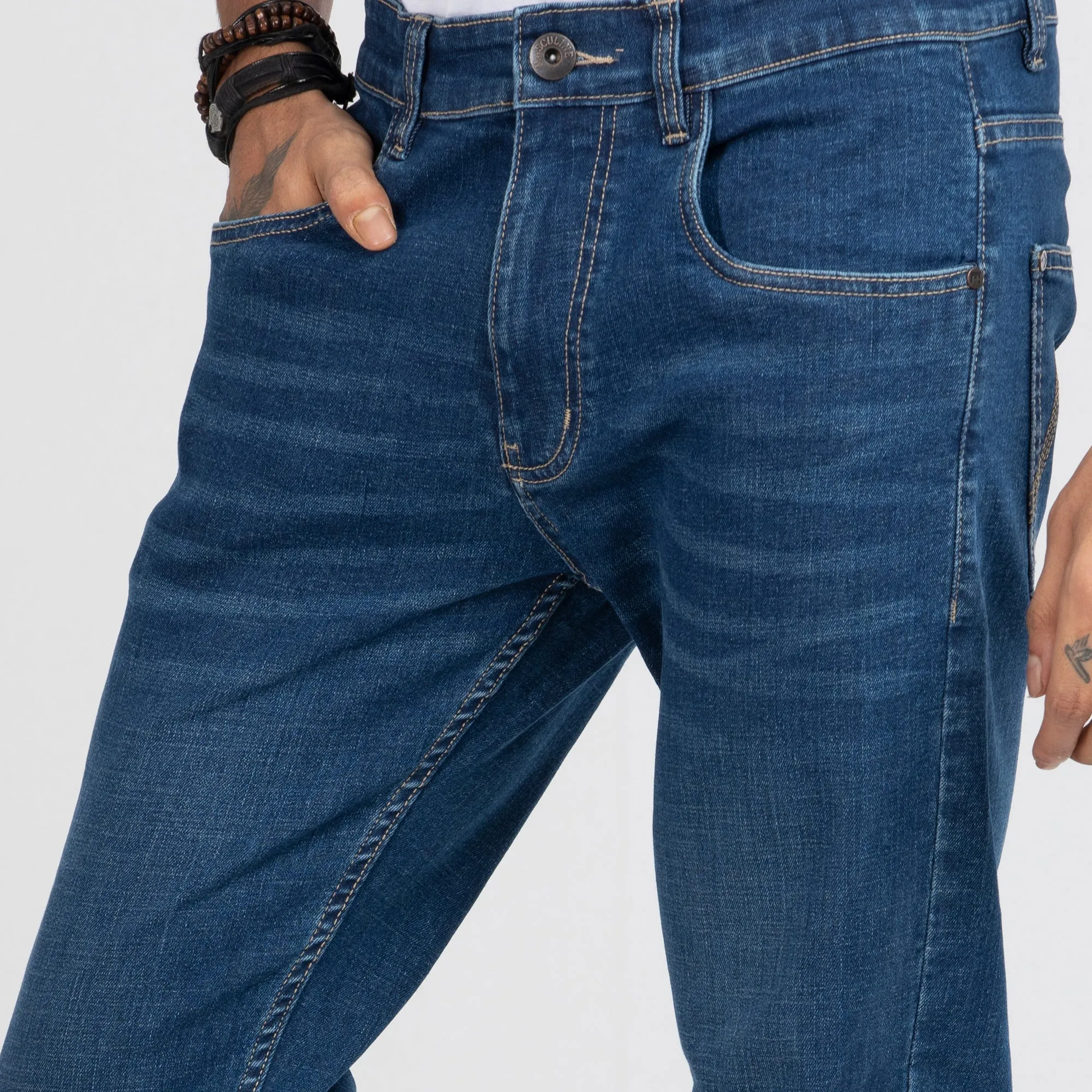 Cross Hatch Premium  jeans - Mid Blue