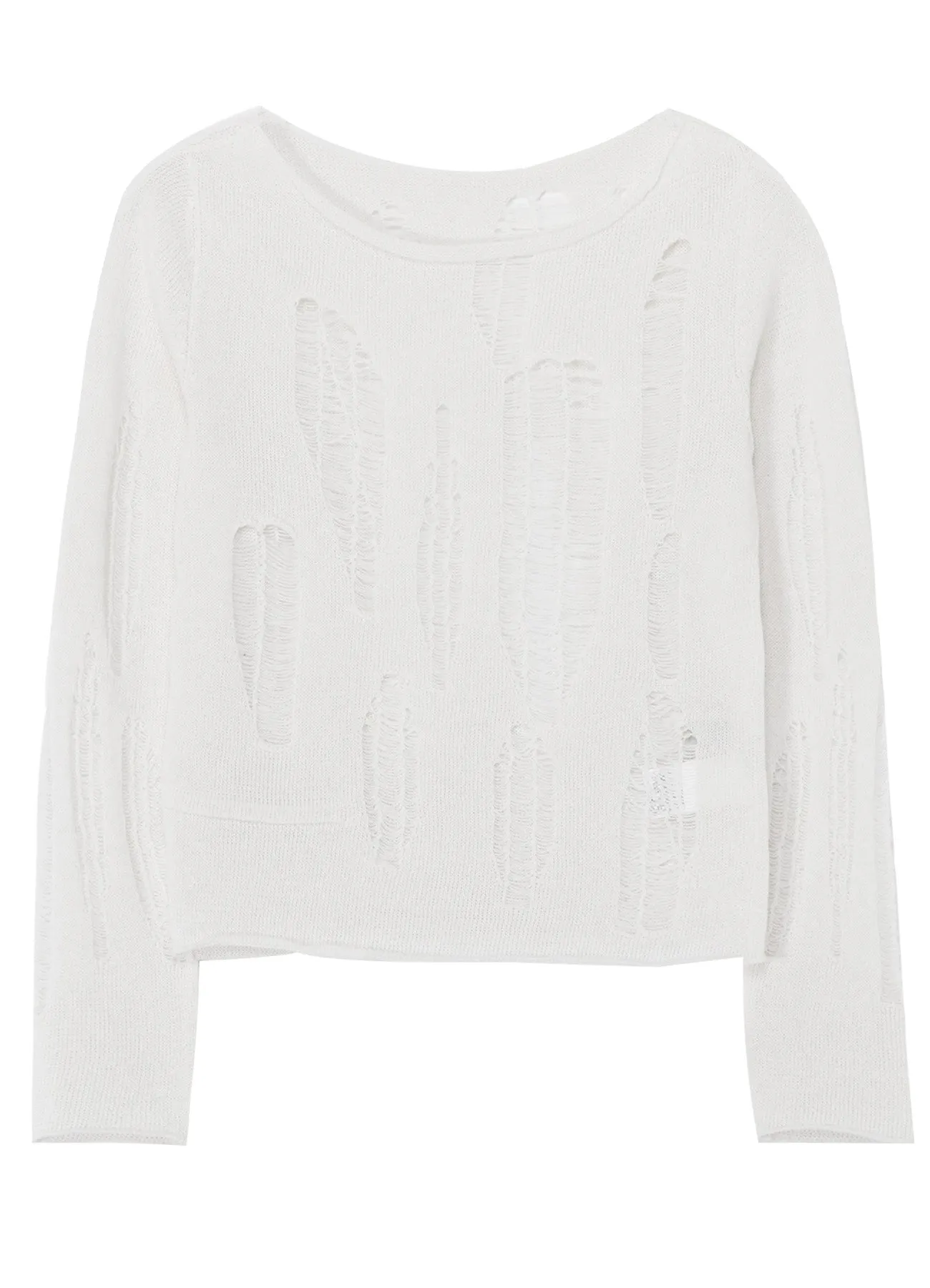 CRUSH PLAIN STITCH CRUSHED SWEATER