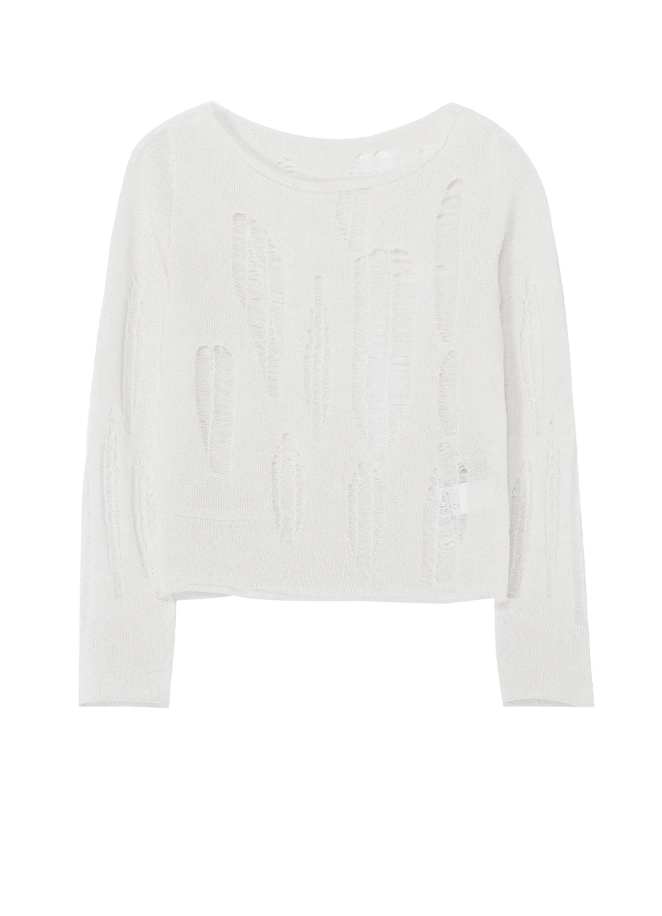 CRUSH PLAIN STITCH CRUSHED SWEATER