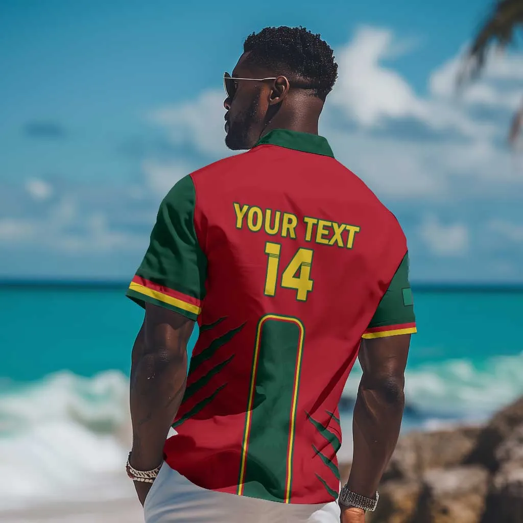 Custom Cameroon Football Hawaiian Shirt 2024 African Nations Go Champions Lion Style LT14