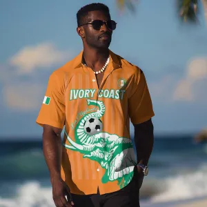 Custom Cote dIvoire Football Hawaiian Shirt Les Elephants LT15