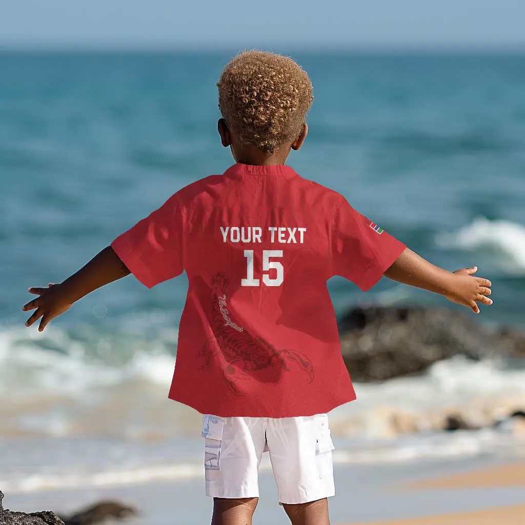 Custom Gambia Football Kid Hawaiian Shirt Scorpions Never Die LT15