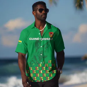 Custom Guinea Bissau Football Hawaiian Shirt African Wild Dog - Go Djurtus LT15