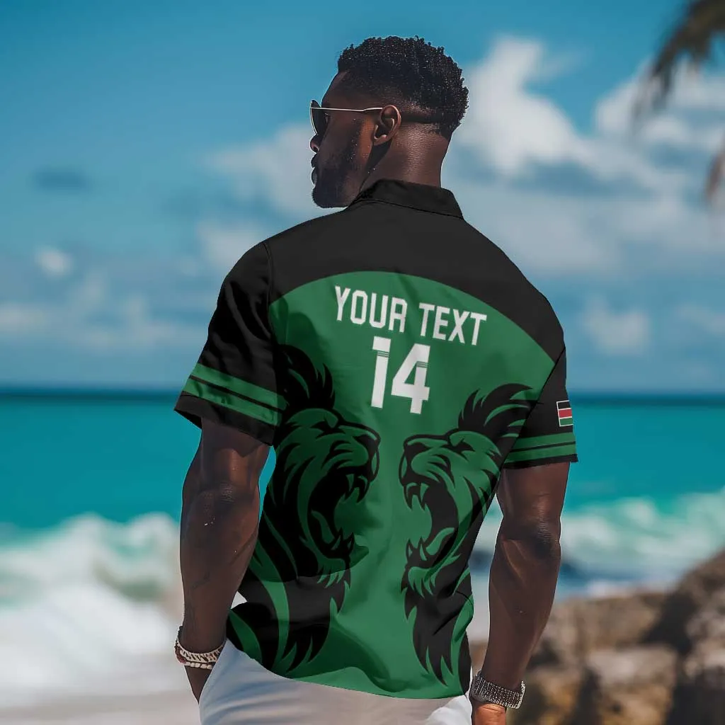 Custom Kenya Rugby Hawaiian Shirt 2024 Go Champions Simbas - Green LT14