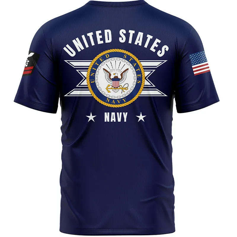 Custom Navy U.S Navy Military Rank Name T-Shirt