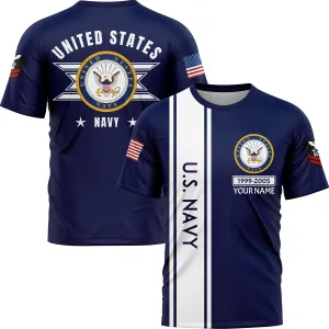 Custom Navy U.S Navy Military Rank Name T-Shirt