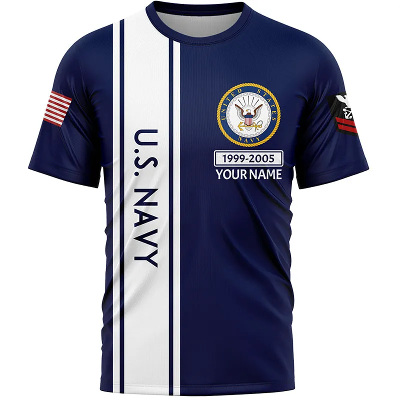 Custom Navy U.S Navy Military Rank Name T-Shirt