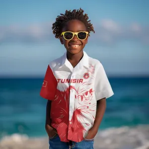 Custom Tunisia Football Kid Hawaiian Shirt Go Champions LT15