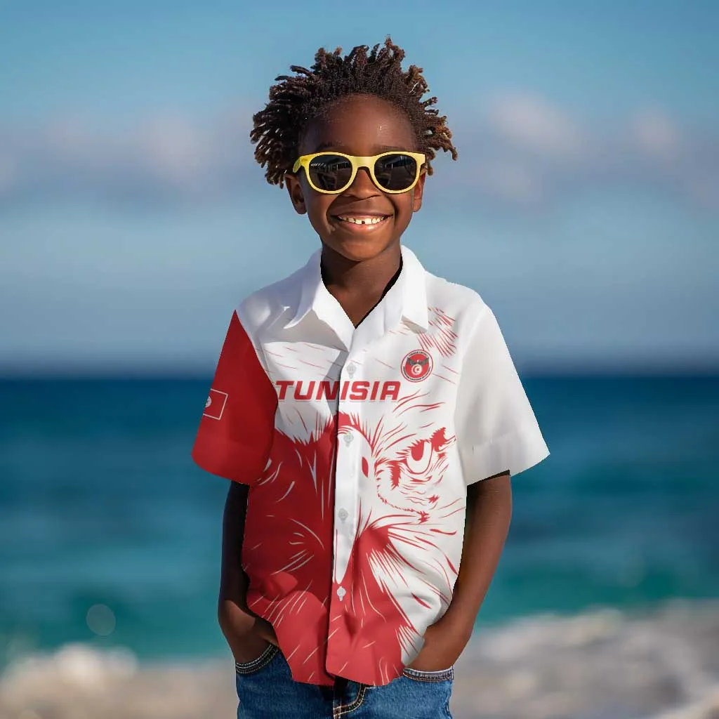 Custom Tunisia Football Kid Hawaiian Shirt Go Champions LT15