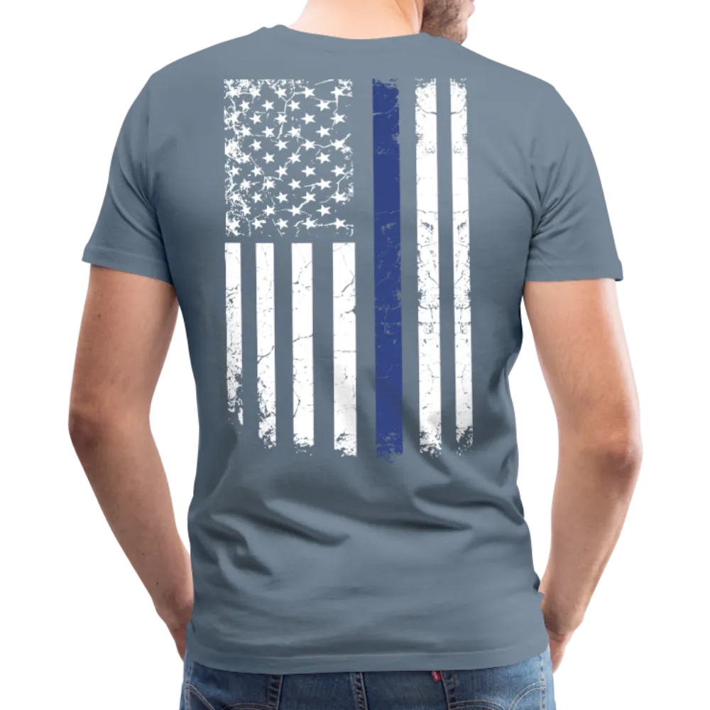Daddy Husband Protector Hero American Flag Men's Premium T-Shirt (CK1872)