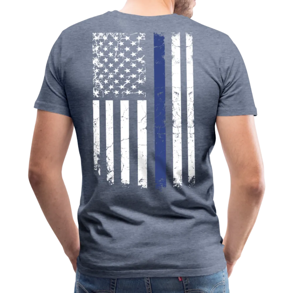 Daddy Husband Protector Hero American Flag Men's Premium T-Shirt (CK1872)