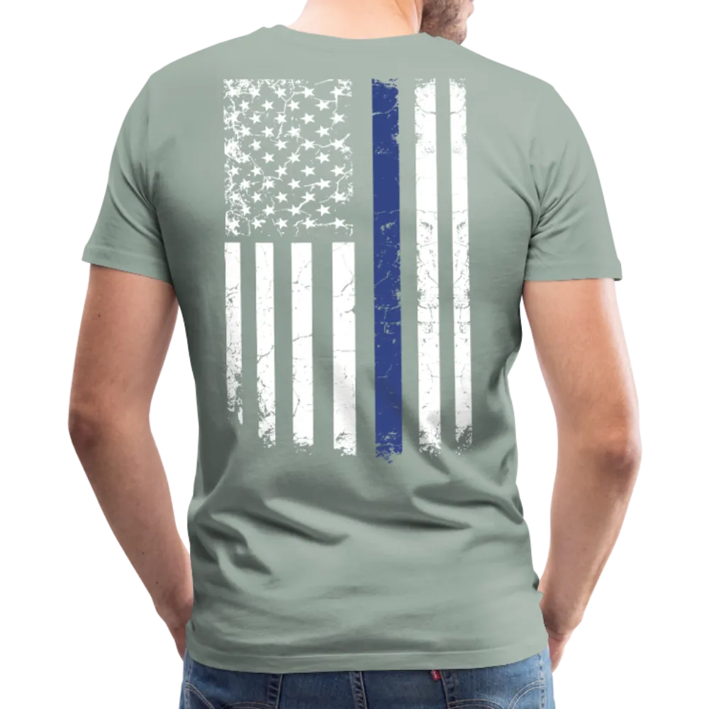 Daddy Husband Protector Hero American Flag Men's Premium T-Shirt (CK1872)