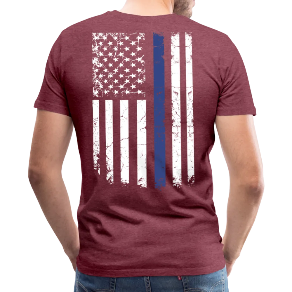 Daddy Husband Protector Hero American Flag Men's Premium T-Shirt (CK1872)