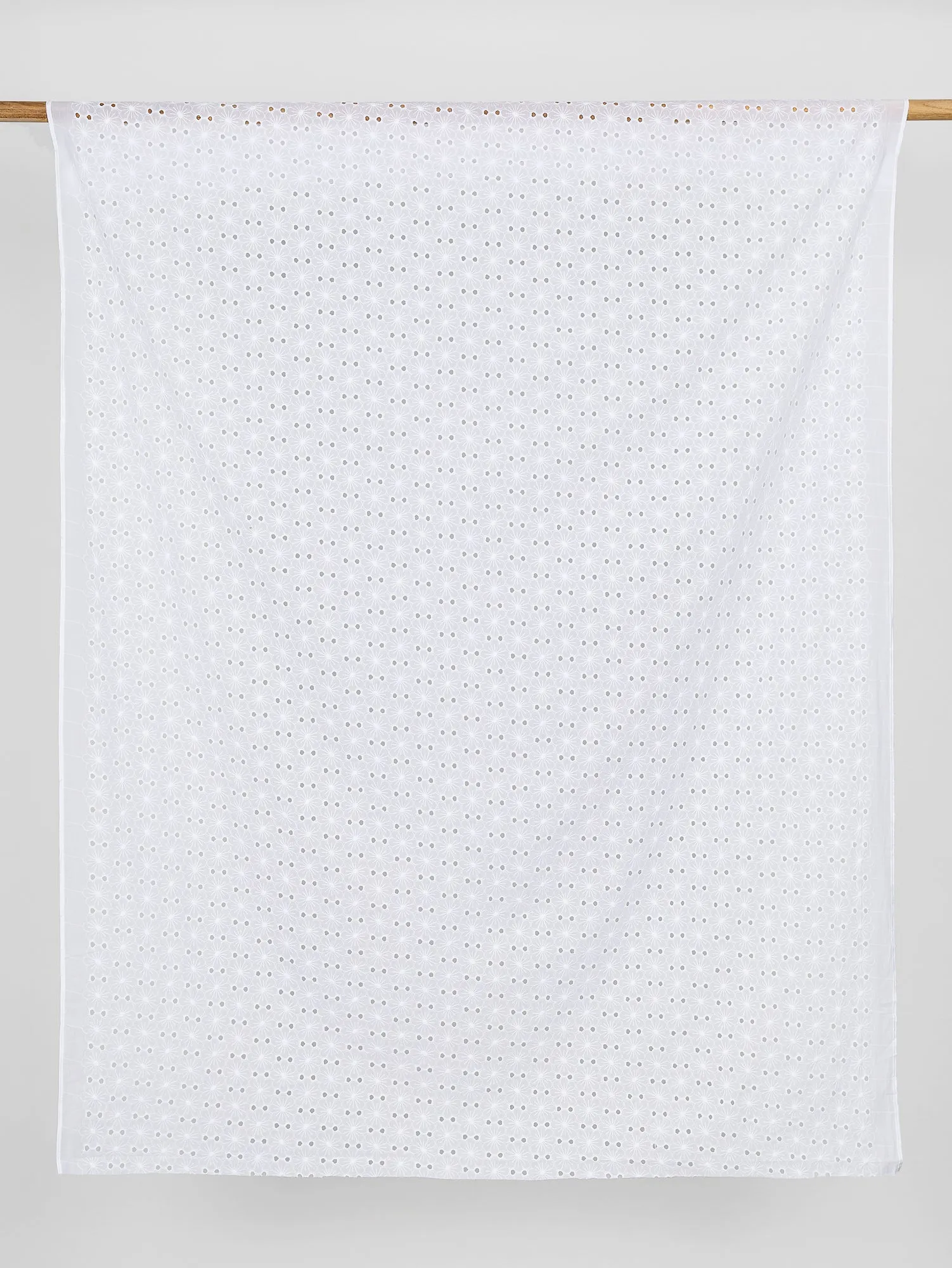 Daisy Cotton Eyelet Deadstock - White