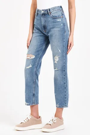 Dear John Jodi Super High Rise Cropped Straight Jeans, Lake City