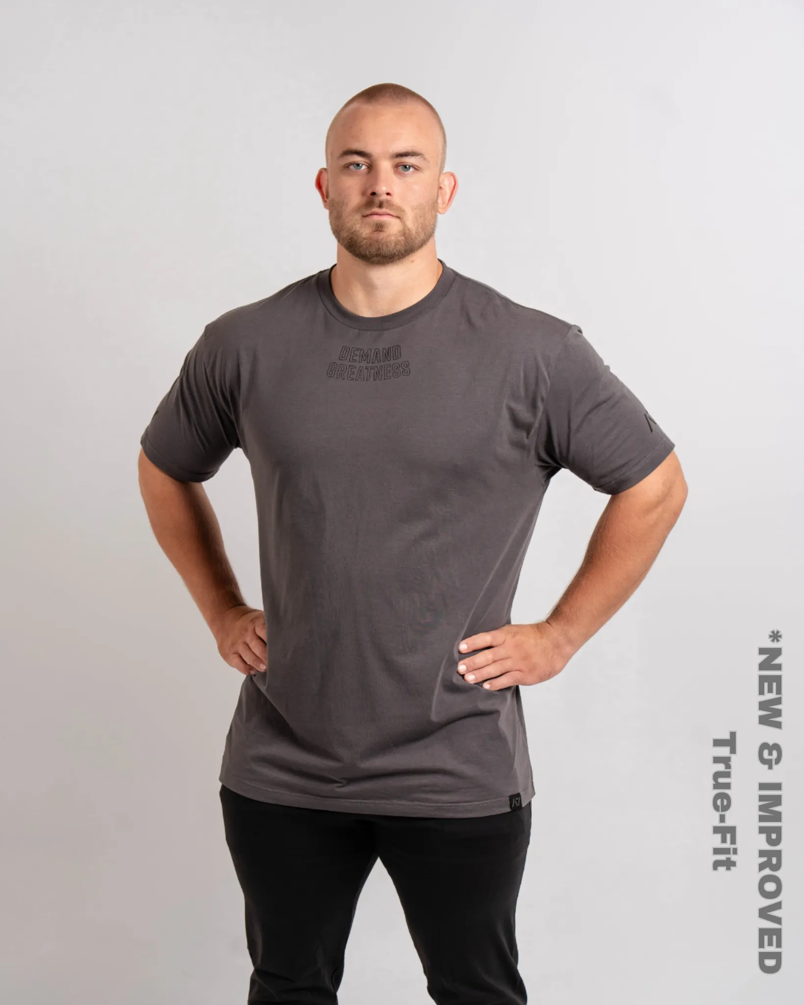 Demand Greatness True-Fit Men's Meet Shirt - IPF Approved - Shadow Stone Grey
