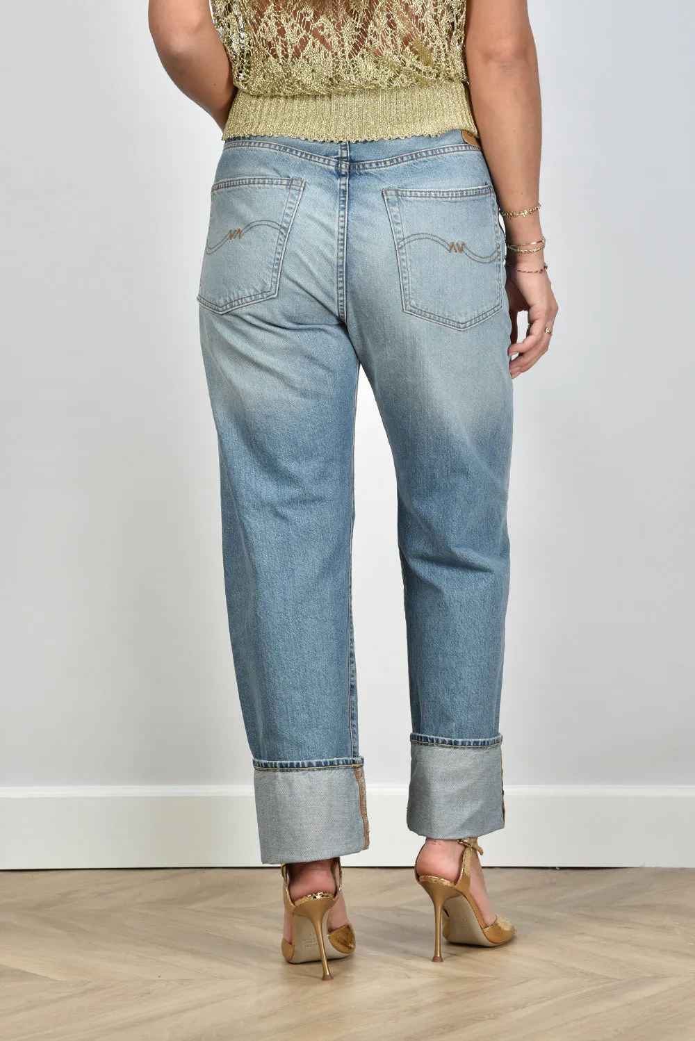 Denimist jeans Lucy BF Jean DSW3000 alsen indigo w/ rips and cuff