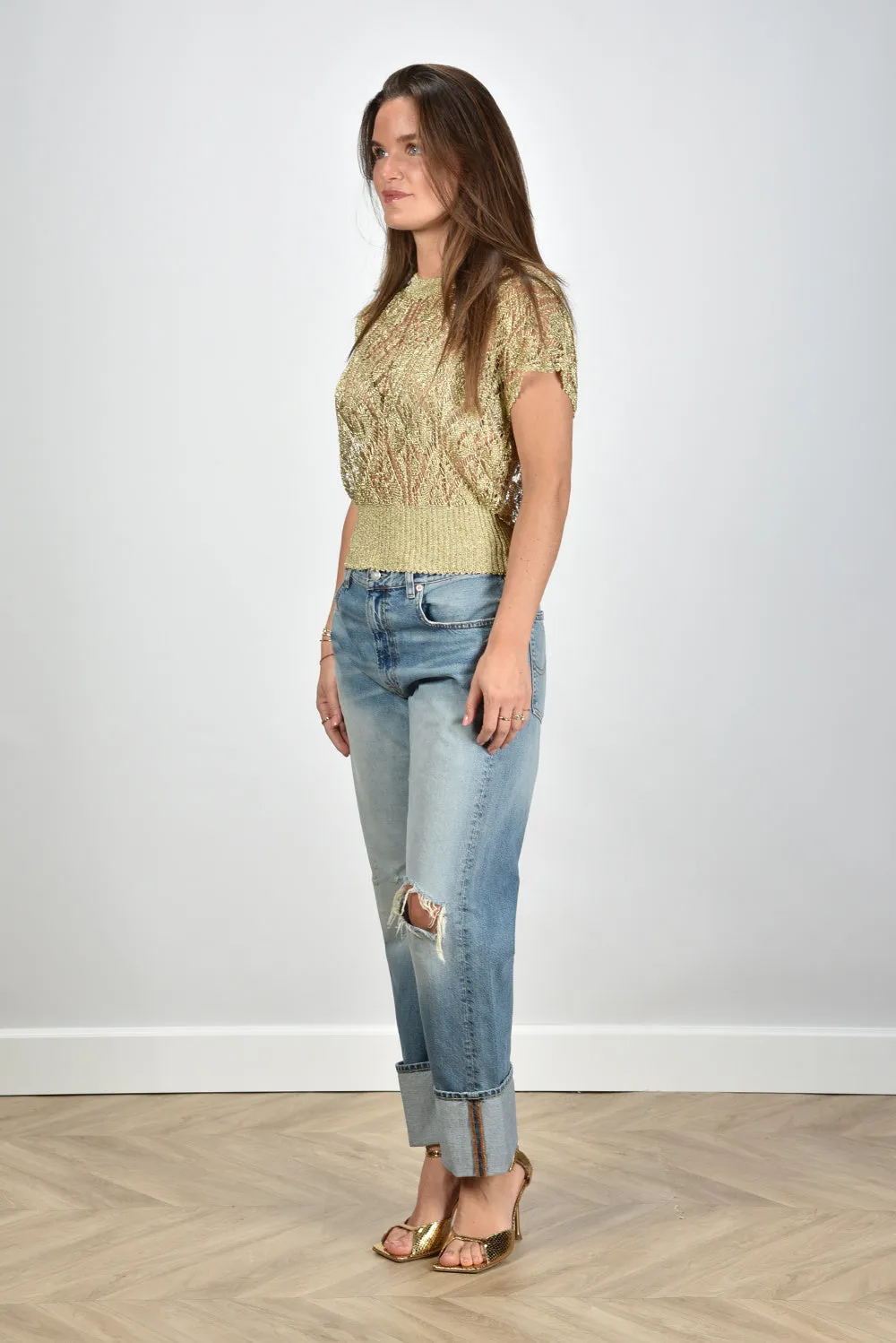 Denimist jeans Lucy BF Jean DSW3000 alsen indigo w/ rips and cuff
