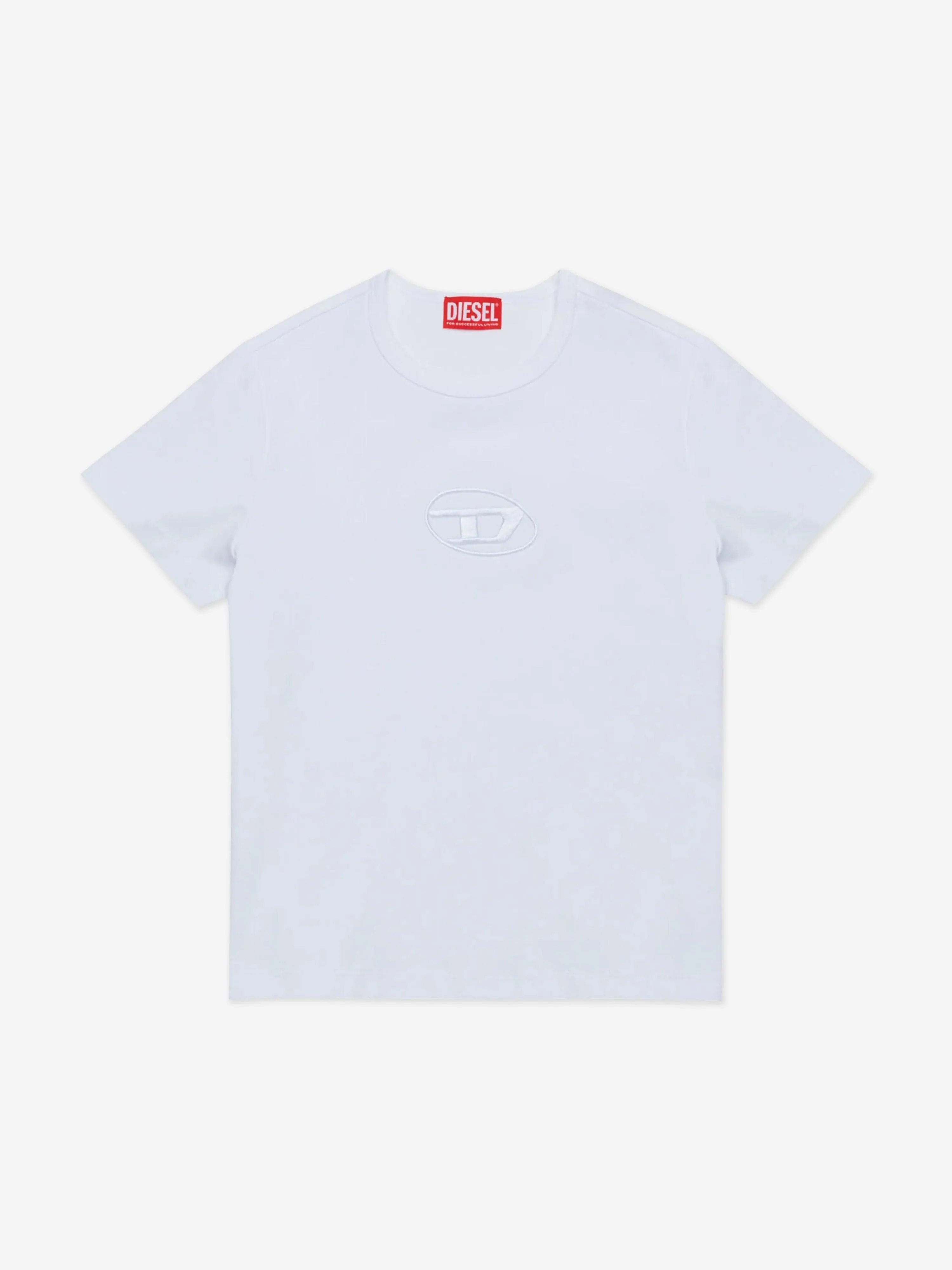 Diesel Girls Logo T-Shirt in White