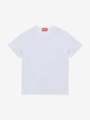 Diesel Girls Logo T-Shirt in White